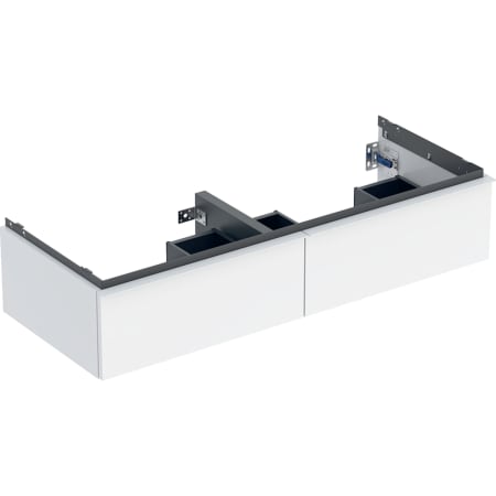 Geberit iCon cabinet for double washbasin, with two drawers
