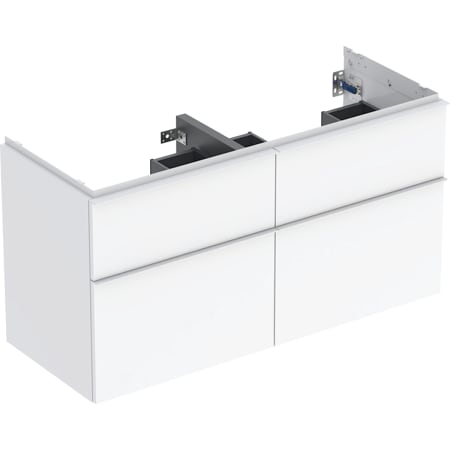 Geberit iCon cabinet for double washbasin, with four drawers