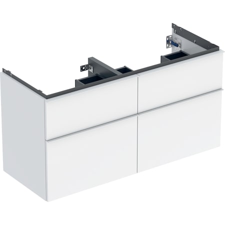 Geberit iCon cabinet for double washbasin, with four drawers