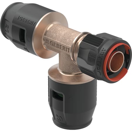 Geberit PushFit Übergangs-T-Stück mit MasterFix, Abzweig