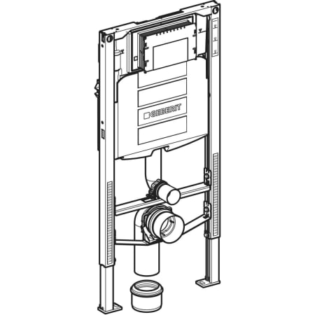 Geberit Duofix Bambini Element für Kinder- und Kleinkinder-Stand-WC, 97 cm, mit Sigma UP-Spülkasten 12 cm - Elemente für WCs,Elemente für WCs