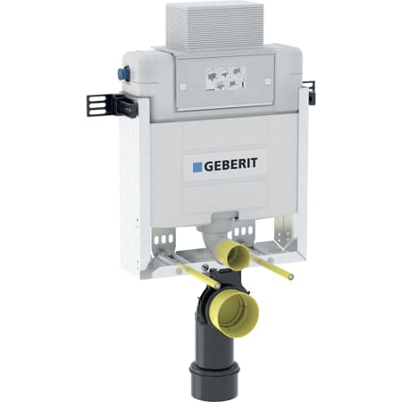 Geberit Kombifix element for wall-hung WC, 82 cm, with Alpha concealed cistern 12 cm, 4.5 / 3 litres