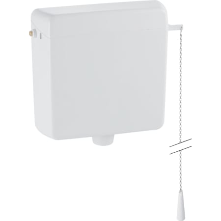 Geberit AP123 exposed cistern, single flush, with pull chain