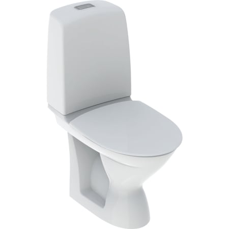 Ifö Spira 6262 golvstående WC universallås täckt, infästning med silikontätning, Rimfree, med WC-sits