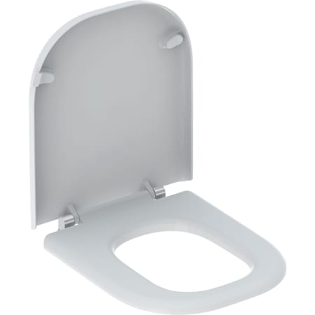 Abattant WC Geberit Renova Comfort adapté PMR, design angulaire, fixation par le bas