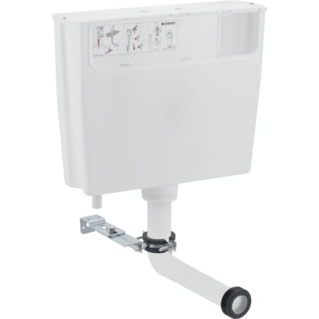 Geberit low-height concealed cistern, 6 / 3 litres, pneumatic flush actuation