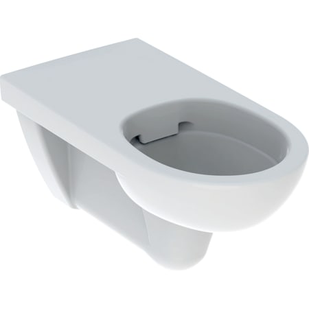 WC suspendu à fond creux Geberit Renova Comfort rallongé, adapté PMR, Rimfree, sans trous d’abattant WC