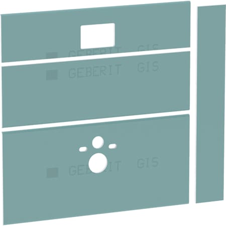 Geberit GISeasy set platen voor hang-wc, voor Sigma inbouwspoelreservoir 12 cm