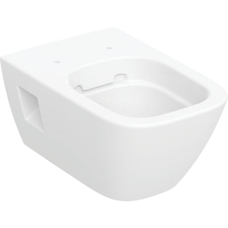 Závesné WC s hlbokým splachovaním Geberit Selnova Square Premium, čiastočné uzavretý tvar, Rimfree