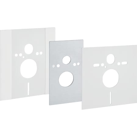 Abdeckplatte mit Schallschutzset, für Geberit Duofix Element für Wand-WC, WC höhenverstellbar