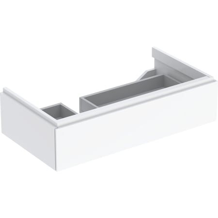 Mobile Geberit Xeno² per lavabo con superficie da appoggio, con un cassetto