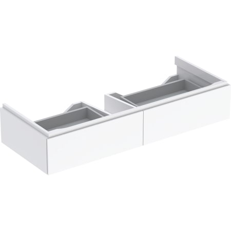 Meuble bas Geberit Xeno² pour lavabo, largeur minimale de 120 cm, avec deux tiroirs