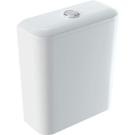 Geberit iCon Square exposed cistern, close-coupled, dual flush, bottom water supply connection
