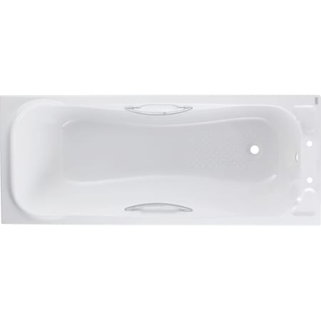 Twyford Signature rectangular bathtub with feet and handles