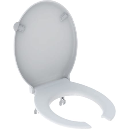 WC sedadlo Geberit Selnova Comfort, otvorený krúžok sedadla, bezbariérový, antibakteriálny, upevnenie zdola