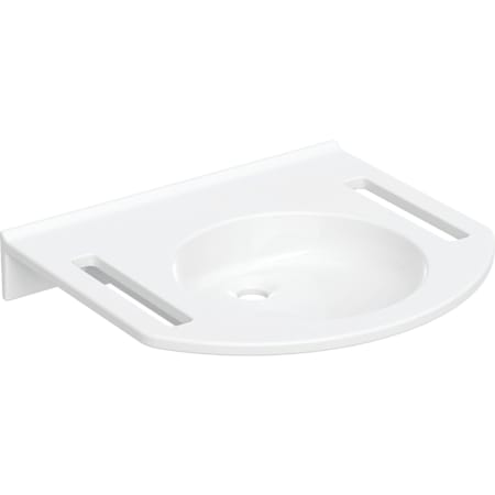 Lavabo de diseño redondo Geberit Publica, con recortes, sin barreras