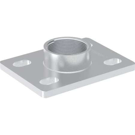 Geberit base plate, square, four-hole, with threaded socket G
