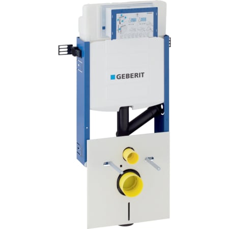 Geberit Kombifix element for wall-hung WC, 108 cm, with Sigma concealed cistern 12 cm, for odour extraction with exhaust air