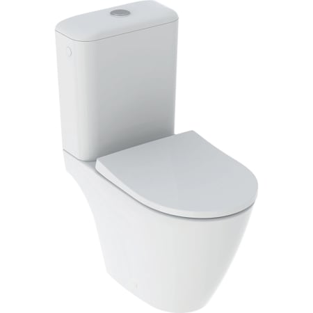Pack WC au sol Geberit iCon avec réservoir attenant, Rimfree, avec abattant WC