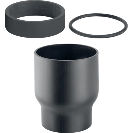 Geberit PE straight adapter with shrink-fitted sleeve