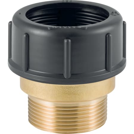 Geberit HDPE straight adapter with male thread and compression joint