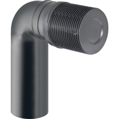 Geberit PE 90° pieslēguma līkums ar noplūdes atklāšanas cauruli, paredzēts sienas tualetes podam