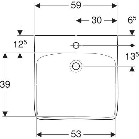 Lavabo Geberit Renova Comfort adapté PMR - Lavabos adaptés PMR,Lavabos adaptés PMR