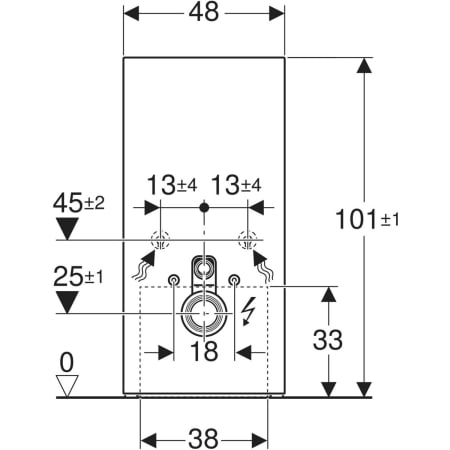 Panneau sanitaire Geberit Monolith Plus pour WC suspendu, 101 cm, habillage frontal en grès - Pour WC suspendus