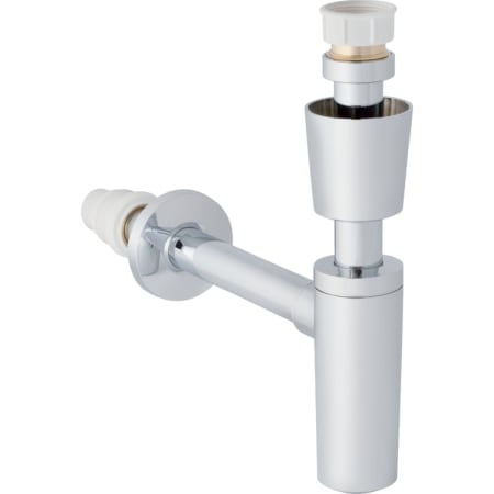 Geberit bottle trap with dip tube for washbasin, connector BSP, horizontal outlet