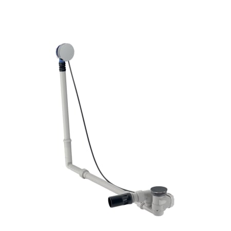 Geberit bathtub drain with turn handle, d52, length 79 cm, with ready-to-fit-set and straight connector with ball joint, counterflow principle