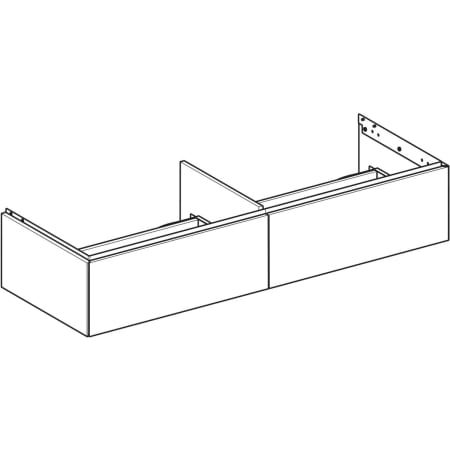 Geberit ONE Unterschrank für Aufsatzwaschtisch, mit zwei Schubladen - Waschtischunterschränke,Für Waschtische
