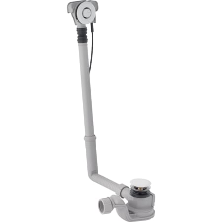 Geberit bathtub drain with push actuation PushControl, d52, height 60 cm, with ready-to-fit set