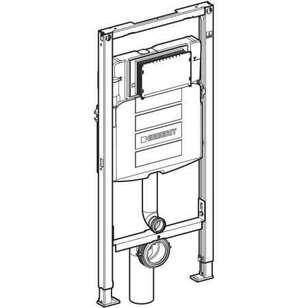 Geberit Duofix Element für Kinder- und Kleinkinder-Stand-WC, 112 cm, mit Sigma UP-Spülkasten 12 cm - Elemente für WCs