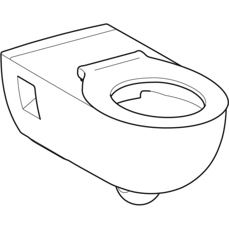 Pack WC suspendu à fond creux Geberit Renova Comfort, rallongé, semi-caréné, Rimfree, avec lunette d’abattant