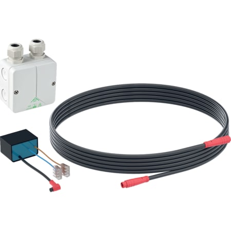 Juego de fuente de alimentación de 230 V/12 V/50 Hz, con cable de alimentación de corriente de 1,8 m y caja de conexiones para combinación