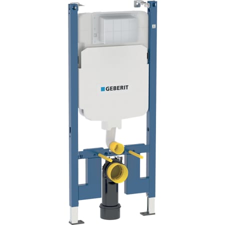 Geberit Duofix element for wall-hung WC, 114 cm, with Alpha concealed cistern 8 cm