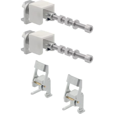 set of wall anchors for single and system installation, for Geberit Duofix element for wall-hung WC, with Kappa concealed cistern 15 cm
