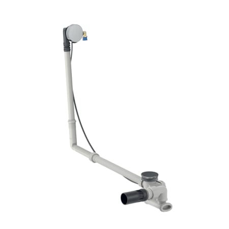 Geberit bathtub drain with turn handle and inlet, d52, length 79 cm, with ready-to-fit-set and straight connector with ball joint, counterflow principle