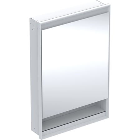 Mobile specchio Geberit ONE con nicchia e ComfortLight, con un’anta, installazione da incasso, altezza 90 cm