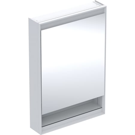 Geberit ONE mirror cabinet with niche and ComfortLight, with one door, exposed installation, height 90 cm