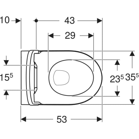 Geberit iCon Set Wand-WC Tiefspüler, geschlossenes Keramikdesign, Rimfree, mit WC-Sitz - Wand-WCs,Tiefspül-WCs