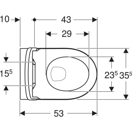 Pack WC suspendu à fond creux Geberit iCon caréné, Rimfree, avec abattant WC - WC suspendus,WC à fond creux