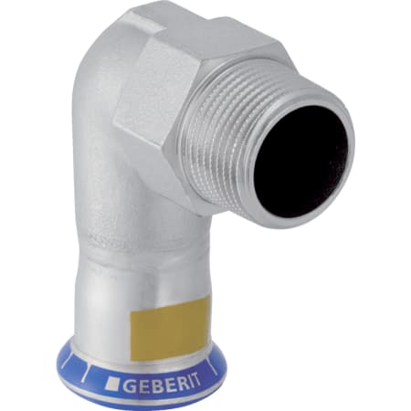 Geberit Mapress Stainless Steel elbow adapter 90° with male thread (gas)