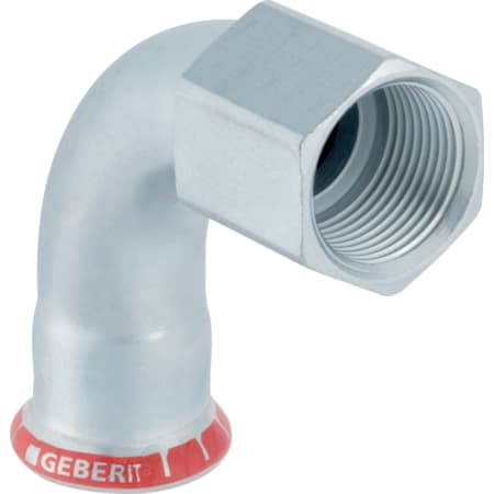 Geberit Mapress Carbon Steel bend adapter 90° with female thread