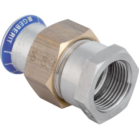 Geberit Mapress Stainless Steel adapter union with female thread (FKM, blue)