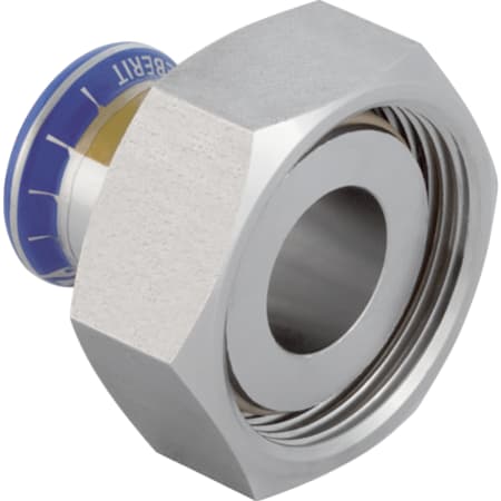 Geberit Mapress Stainless Steel adapter with union nut made of CrNi steel (gas)