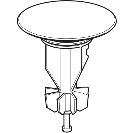 Geberit ventildeksel for tilkoplingsrør for håndvask plassbesparende modell, med spakaktivering