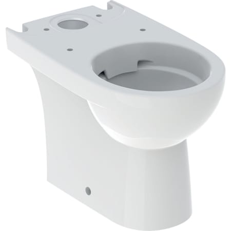 WC au sol Geberit Renova Compact pour réservoir attenant, sortie multidirectionnelle, forme semi-fermée, compact, Rimfree