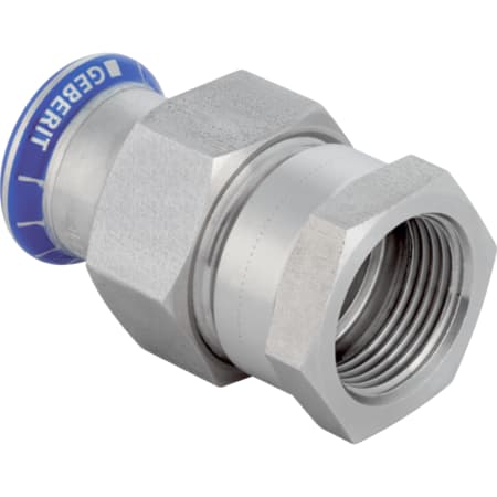Geberit Mapress Stainless Steel adapter union with female thread, union nut made of CrNi steel (LABS-free)