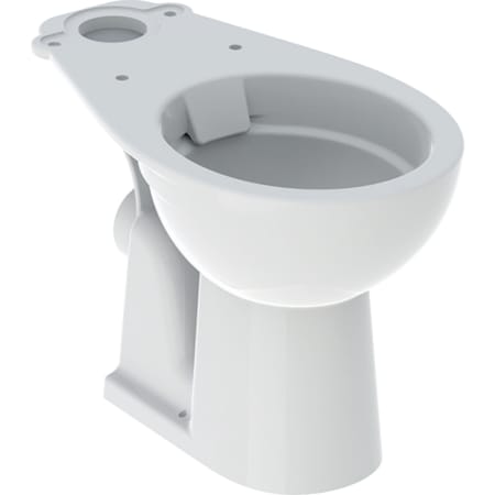 Geberit Bastia floor-standing WC for close-coupled exposed cistern, washdown, horizontal outlet, Rimfree